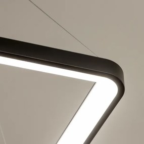 Brilagi - FALCON SLIM Lustră suspendată LED dimabilă pe cablu, 50 W, 230 V, 50 x 50 cm, negru + telecomandă