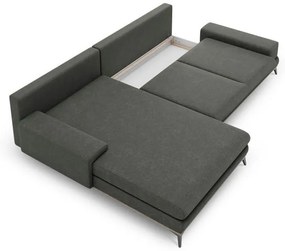 Colțar extensibil cu șezlong pe partea stângă Windsor &amp; Co Sofas Planet, gri închis