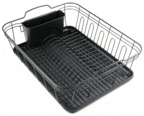 Uscator de vase Kinghoff KH 1354, 45 cm, Tavita pentru apa, Accesor pentru tacamuri, Negru