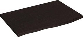 vidaXL Raft de perete maro închis 60x40x2 cm lemn masiv stejar tratat