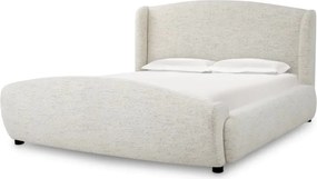 Pat dublu tapitat design elegant LUX Mellory, Seashell off-white