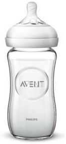 Sticlă de sticlă copii Avent Natural, 240 ml