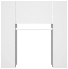 Dulap de hol, alb, 97,5x37x99 cm, lemn prelucrat 1, Alb, Alb