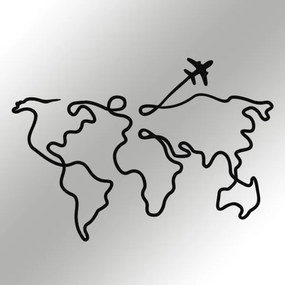 Decorațiune de perete 60x42 cm metal hartă