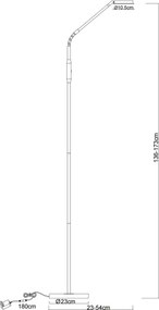 Globo 58504SM - Lampă de podea tactilă LED dimabilă SILVIO LED/6,5W/230V alamă