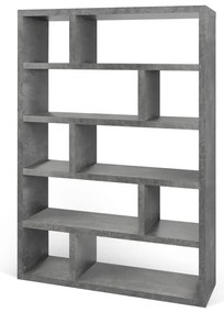 Bibliotecă gri cu aspect de beton Dublin TemaHome, înălțime 173 cm