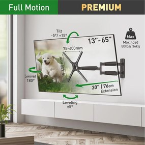 Suport TV perete Barkan FM 13-65" 36kg