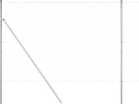 vidaXL Stâlp de gard. Argintiu 50 x 1,5 m (plasă de 50 mm) Oțel