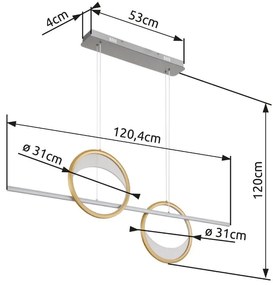 Lustra LED suspendata cu telecomanda design modern UMBRA