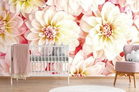 Fototapet flori de dalia pastelate