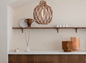 Lustra/Pendul Eco, Bambus, Mendoza natural/maro, L