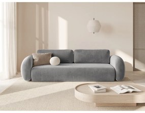 Canapea gri închis extensibilă/cu spațiu de depozitare cu tapițerie din catifea 262 cm Tonale – Cosmopolitan Design