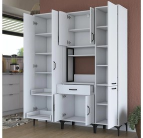 Set dulapuri bucătărie Jenaretta 19 (alb + negru). 1107091