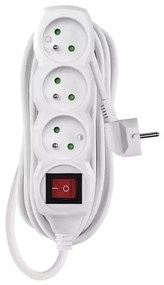 Prelungitor cu întrerupător 3Z 5m alb