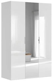 Dulap de haine Flex 22 (alb + alb lucios + gri) (cu oglindă). Promo -31%. 1098239