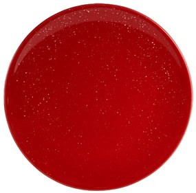 Farfurie desert Rosu cu puncte albe, 20 cm
