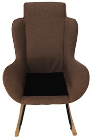 Fotoliu balansoar, material textil maro deschis/lemn, HARPER