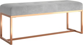 vidaXL Bancă, gri, 110x36x45 cm, catifea