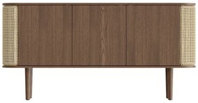 Comodă maro/în culoare naturală joasă cu aspect de lemn de stejar 150x75 cm Treasures – UMAGE