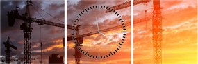 Tablou - Șantier de construcții (cu ceas) (90x30 cm)