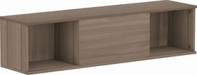 HOMCOM Dulap suspendat, mobilier de depozitare cu 2 compartimente deschise si usa rabatabila, 120 x 30 x 29,5 cm, maro | Aosom Romania