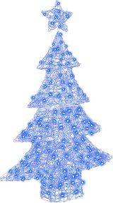 vidaXL Brad de Crăciun cu 100 LED albastru 120 cm Acril