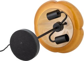 Veioză galben ocru cu abajur din sticlă (înălțime 46,5 cm) Kinoko – Bloomingville