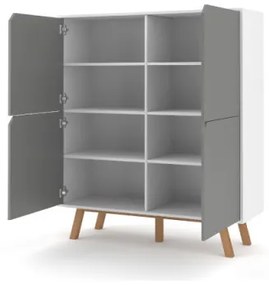 Tokio Tk3 Comoda 4D White/Grey