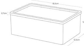 Cutie de depozitare neagră cu capac 18.5x12.5x7 cm Rin – YAMAZAKI