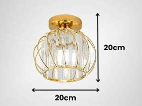 Plafonieră BELLA 1xE27/40W/230V, Ø 20 cm, culoare aurie