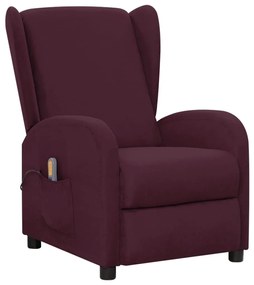 3098238 vidaXL Fotoliu de masaj cu ridicare, violet, material textil