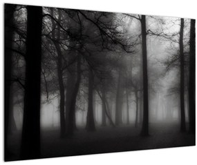 Tablou - Pădure în ceață (90x60 cm)