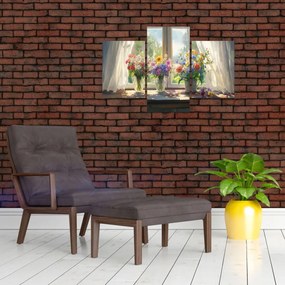 Tablou - Buchet la fereastră (90x60 cm)