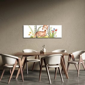 Tablou - Micuțul cerb (cu ceas) (90x30 cm)
