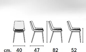 Scaun River, piele ecologica, structura metalica - STANDARD - NEGRU - MARO CASTAN - PIELE ECOLOGICA