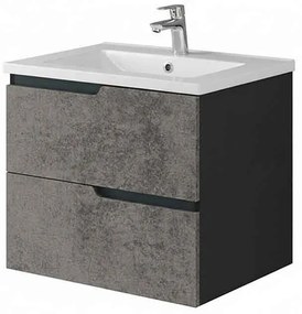 Mobilier pentru lavoar incastrat Fluminia Bari 60 cm urban grey