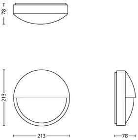 Aplică LED de exterior CAPRICORN LED/6W IP44 Philips 16455/93/16
