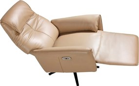 Fotoliu pivotant, functie relax si port USB, tapitat cu piele George