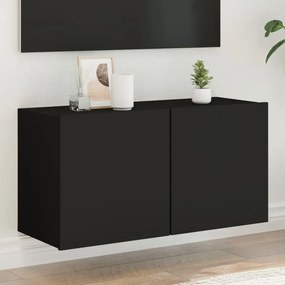 836954 vidaXL Comodă TV de perete, negru, 80x30x41 cm