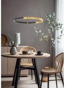 Lustră LED pe cablu Zuma Line MD4417-1M-3BGD LINOS LED/30W/230V negru/auriu