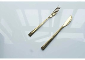 SET TACAMURI INOX, 24 PIESE, FINISAJ AURIU LUCIOS