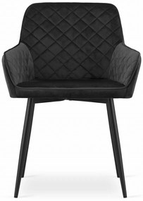 Scaun din catifea neagra NOLA