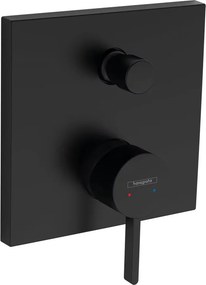 Baterie cada - dus incastrata Hansgrohe Finoris negru monocomanda