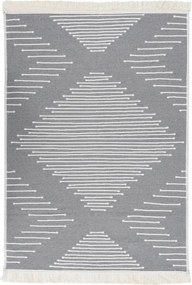 vidaXL Covor, gri închis, 160x230 cm, bumbac