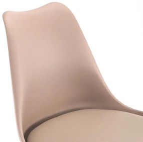 Scaun de dining Silla 6 bucăți în bej