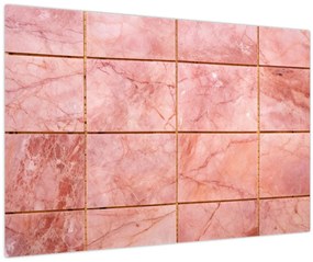 Tablou - Roz, gresie marmorată (90x60 cm)