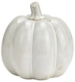 Decor dovleac din portelan PUMPKIN WHITE 9x9 cm alb