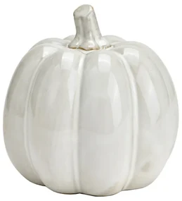 Decor dovleac din portelan PUMPKIN WHITE 9x9 cm alb