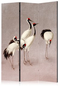 Paravan - Cranes on a grey-pink background