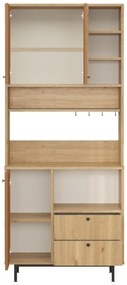 Dulap cu rafturi Rebutia 6 (Stejar + Cărămiziu) . 1102517
